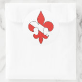 Drapeau de plongée Fleur de lis Stickers ronds (Sac)