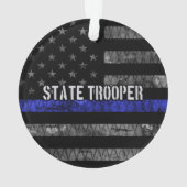 Drapeau de police de l'État en détresse (dos)