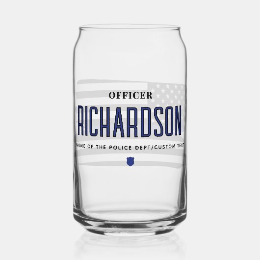 Drapeau de policier personnalisé Thin Blue Line (Verso)