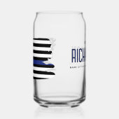 Drapeau de policier personnalisé Thin Blue Line (Gauche)