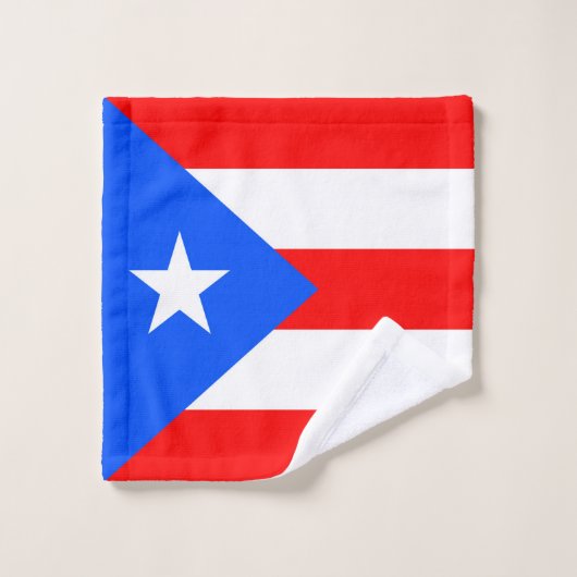 Drapeau de Porto Rico (Gant de toilette)