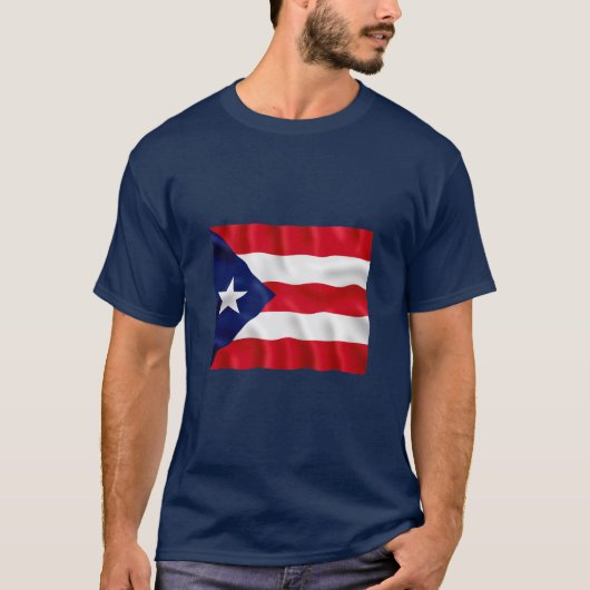 Drapeau de Porto Rico - T-shirt foncé de base (Devant)