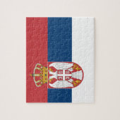Drapeau de puzzle de photo de la Serbie (Vertical)