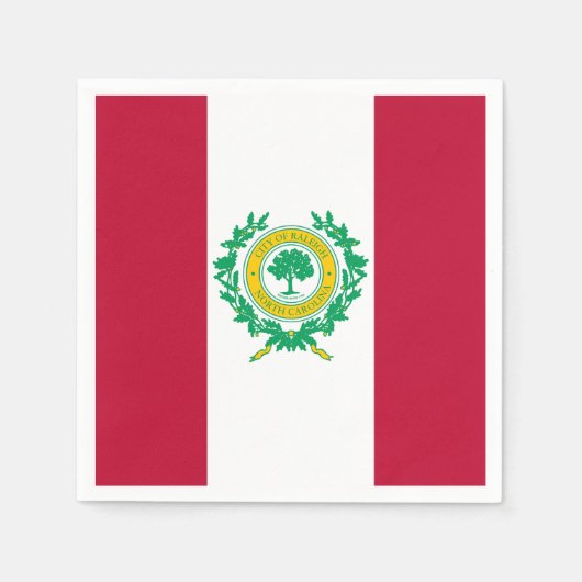 Drapeau de Raleigh, serviettes en papier de Caroli (Devant)