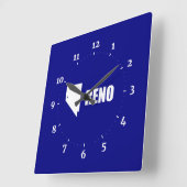 Drapeau de Reno, Nevada Carré Mur Horloge (Angle)