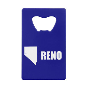 Drapeau de Reno, Nevada Carte de crédit Bottle Ope