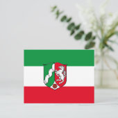 Drapeau de Rhénanie-du-Nord Westphalie Carte posta (Debout devant)