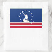 Drapeau de Richmond, Virginie Sticker rectangulair (Sac)