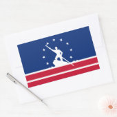 Drapeau de Richmond, Virginie Sticker rectangulair (Enveloppe)