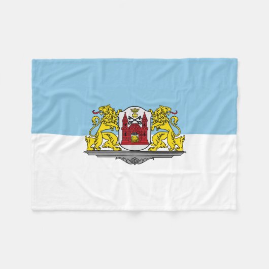Drapeau de Riga, Lettonie Couverture en polaire (Devant (Horizontal))