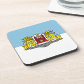 Drapeau de Riga, Lettonie Dessous de verre de bois (Côté gauche)