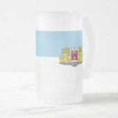 Drapeau de Riga, Lettonie Gelée Beer Mug (Devant droit)