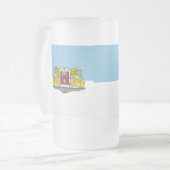 Drapeau de Riga, Lettonie Gelée Beer Mug (Devant gauche)