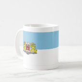 Drapeau de Riga, Lettonie Mug de café (Devant gauche)