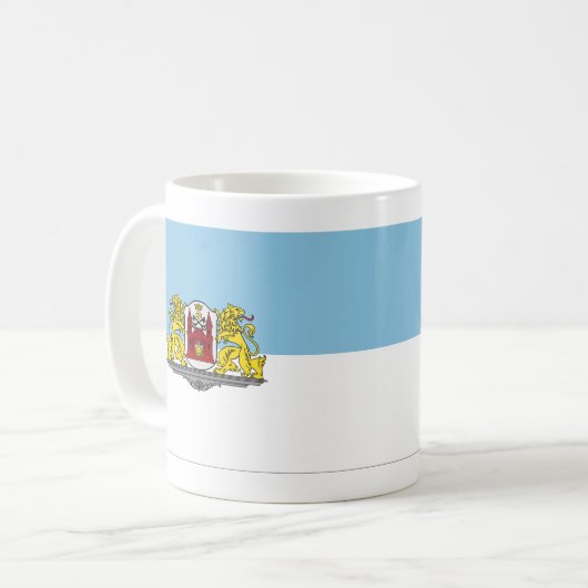 Drapeau de Riga, Lettonie Mug de café (Devant gauche)