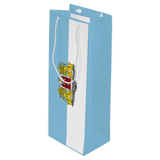 Drapeau de Riga, Lettonie Sac cadeau vin (Devant Angle)