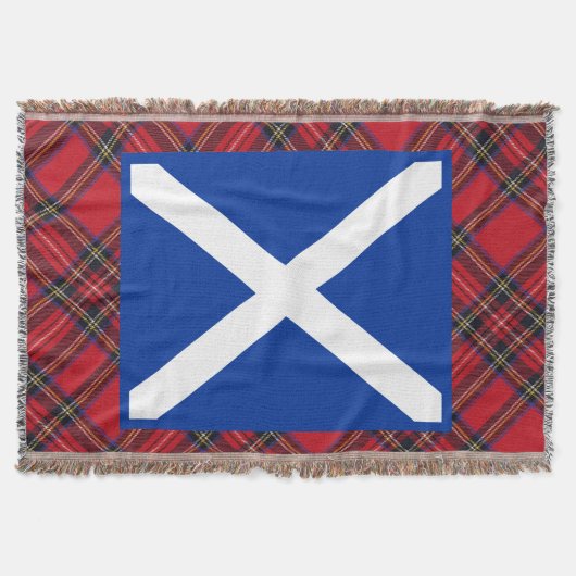 Drapeau de Saltire d'écossais de couverture de jet (Devant)