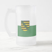 Drapeau de Saxe en verre dépoli Mug de bière (Gauche)