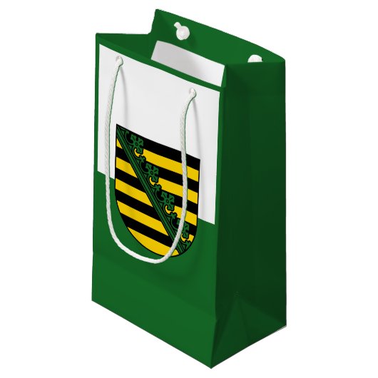 Drapeau de Saxe petit sac cadeau (Devant Angle)