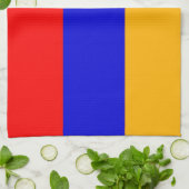 Drapeau de serviette de cuisine de l'Arménie (Plié)