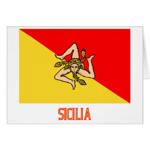 Drapeau de Sicilia avec le nom