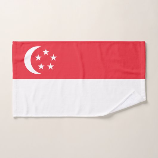 Drapeau de Singapour (Serviette à main)