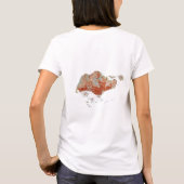 Drapeau de Singapour + Carte + T-shirt des textes (Dos)
