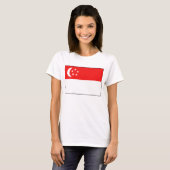 Drapeau de Singapour x Carte T-shirt (Devant entier)