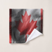 Drapeau de soie du Canada (Gant de toilette)