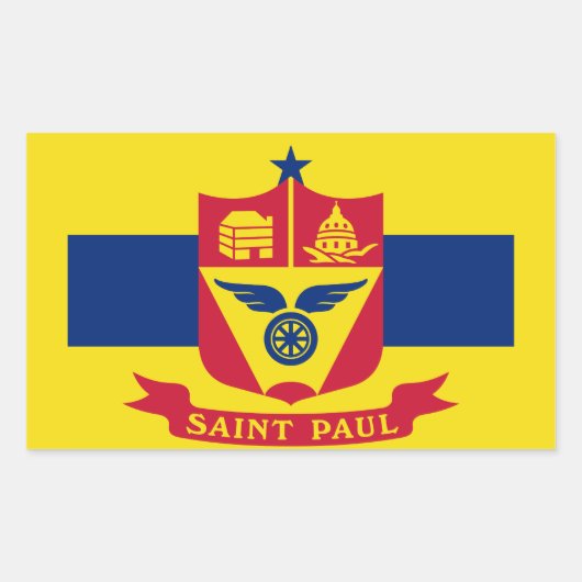 Drapeau de St Paul, Sticker rectangulaire du Minne (Devant)