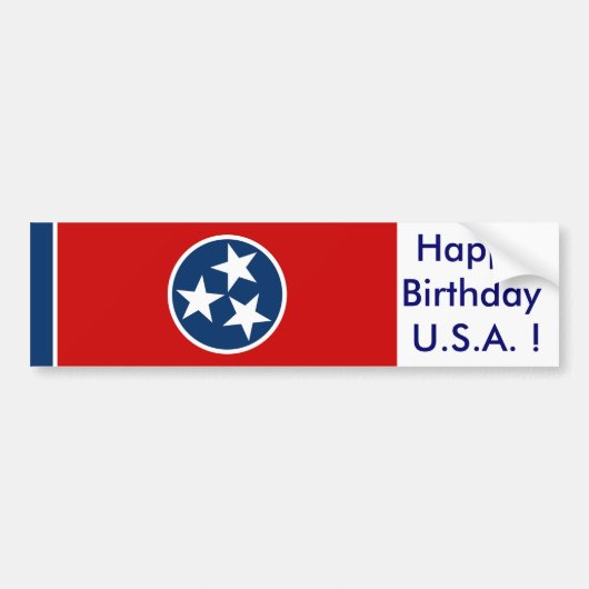 Drapeau de Sticker du Tennessee (Devant)