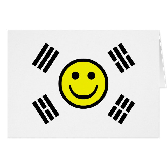 Drapeau de Sud-Coréen de visage (Devant horizontal)