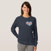 Drapeau de T-shirt de coeur de Chicago (Devant entier)