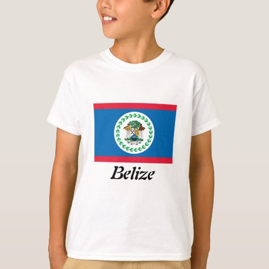 Drapeau de T-shirt de filles de Belize (Devant)
