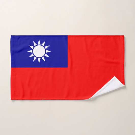 Drapeau de Taïwan (Serviette à main)