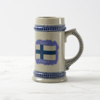 Drapeau de tasse de la Finlande
