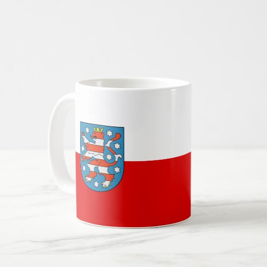 Drapeau de Thuringe à café Mug (Devant gauche)
