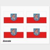 Drapeau de Thuringe Sticker rectangulaire (Feuille)