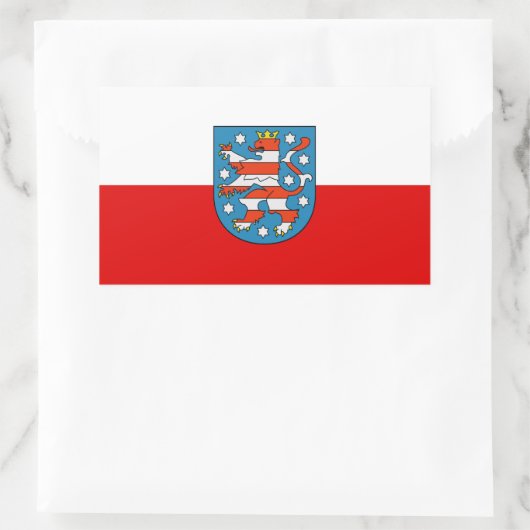 Drapeau de Thuringe Sticker rectangulaire (Sac)