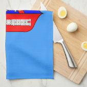 Drapeau de Tirana, serviette de cuisine Albanie (Quart Plié)