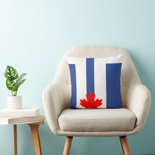 Drapeau de Toronto sur Coussin MoJo (Chaise)