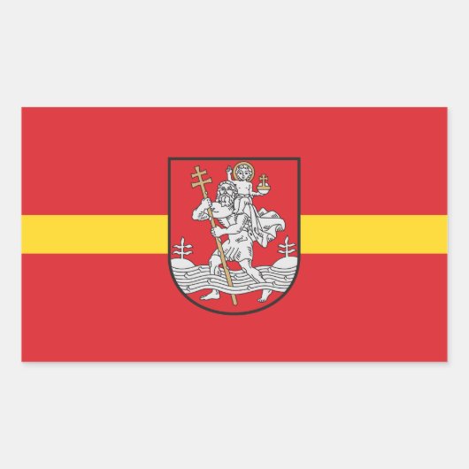 Drapeau de Vilnius, Lituanie Sticker rectangulaire (Devant)