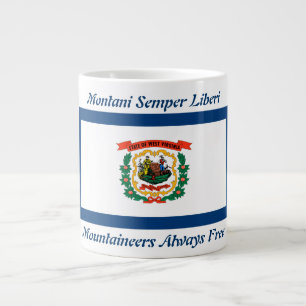 Drapeau de Virginie Occidentale et Mug Moto 20 oz