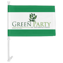 Drapeau de voiture vert avec vieux logo