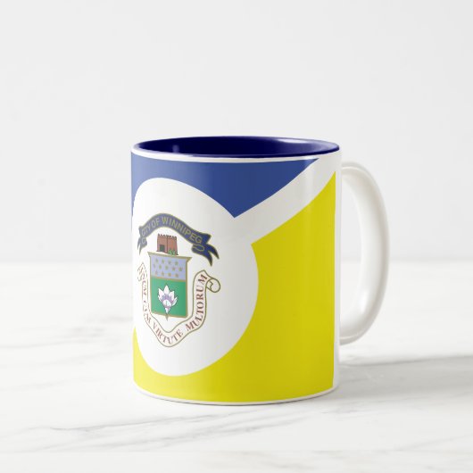 Drapeau de Winnipeg (Manitoba) Mug à café à deux t (Devant droit)