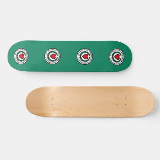 Drapeau de Worcester, Massachusetts Skateboard (Horz)