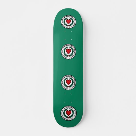Drapeau de Worcester, Massachusetts Skateboard (Devant)