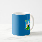 Drapeau de Zagreb, Croatie Café Mug (Devant droit)