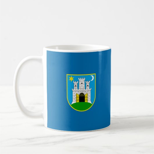 Drapeau de Zagreb, Croatie Café Mug (Gauche)