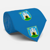 Drapeau de Zagreb, Croatie Cravate (Roulé)